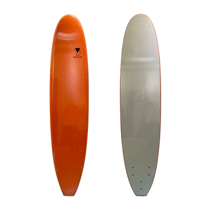 Planche de surf longboard en époxy de 8 pieds, avec mousse souple, leash, sac et ailerons, pour entraînement et loisirs aquatiques - Product Image 1