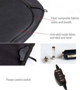 12V Universeller, Schnell Beheizbarer Autositzbezug, Winter-Fahrerschutz, Wärmendes Kissen & Polster, Vordersitzschutz & -bezug - Product Image 5