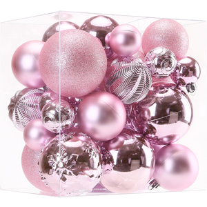 Factory Wholesale High Quality UV Luxury Painted Plastic <b>Christmas</b> Decorations OEM ODM Welcome <b>Box</b> Packed Xmas Ornaments - Product Image 3