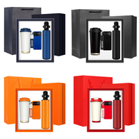 Set Regalo Aziendale Personalizzabile con Tazza da Viaggio Isolata, Cannuccia, Ombrello e Power Bank