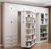 Lit Murphy multifonctionnel avec bureau bibliothèque rotatif |   Lit mural pliable gain de place pour appartement