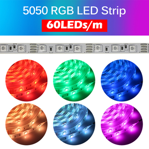 Tira de <span class=keywords><strong>LED</strong></span> RGB 5050 de 12V/24V, 60 <span class=keywords><strong>LED</strong></span>/m, 120 <span class=keywords><strong>LED</strong></span>/m, 5M, IP65, Impermeable, Flexible, Luz Blanca Cálida, SMD 5050 - Product Image 4