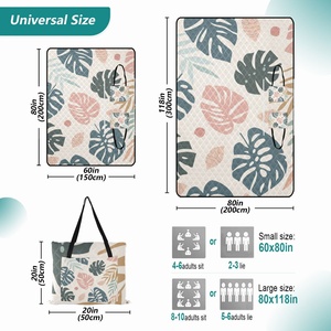 Wholesale Price <b>Large</b> Size HandBags Customs Lopo Foldable Hawaiian Printing Outdoor Picnic Mat Tote <b>Bag</b> for Camping <b>Beach</b> - Product Image 3
