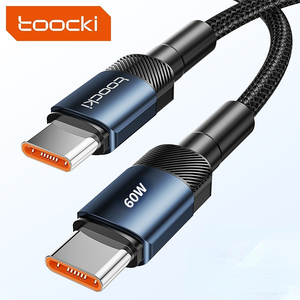 Kabel Pengisian Cepat Toocki dengan E-Marker Terintegrasi, Daya 60W, <span class=keywords><strong>Data</strong></span> Kecepatan Tinggi 480Mbps, Anyaman Tahan Lama untuk Kantor dan Perjalanan - Product Image 1