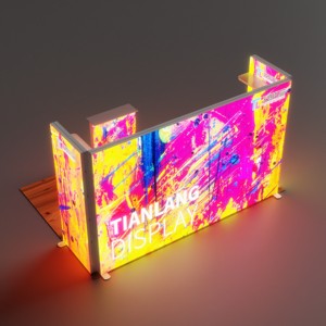 <span class=keywords><strong>Caja</strong></span> de <span class=keywords><strong>Luz</strong></span> Flexible para Exposiciones de 1000x500x950 mm, Mostrador con Almacenamiento Integrado, LED Frontal, Colgante Superior, Impermeable, Alto Brillo, Portátil - Product Image 6