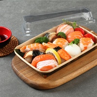 Biodegradable Paper Sushi Takeaway Tray with Customizable Lid
