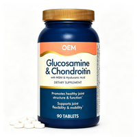 Complément alimentaire Glucosamine et Chondroïtine avec MSM et Acide Hyaluronique, 90 comprimés