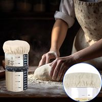 En gros, Housse en tissu de lin pour banneton à pain rond et panier de levage, pour bocaux en verre, en coton, résistante aux aliments et anti-poussière