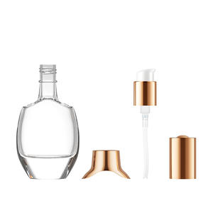 Botol Kaca Mewah 30ml 50ml Unik untuk Kosmetik, Losion, dan Perawatan Kulit, Dapat Diisi Ulang untuk Krim Wajah dan Serum - Product Image 4