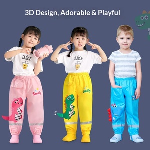 Pantalon de pluie personnalisable pour enfants de maternelle, imperméable, en tissu Oxford avec revêtement PU, motif dessin animé réfléchissant, pour garçons et filles - Product Image 2
