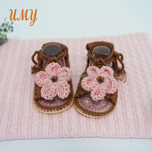 <span class=keywords><strong>Sandalias</strong></span> planas de ganchillo para bebé recién nacido, flores personalizadas, bonitas, de verano, venta al por mayor - Product Image 2