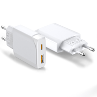 Chargeur mural ultra-mince HNT 30W USB-A+TYPE-C, adaptateur secteur à charge rapide pour iPhone 17 16