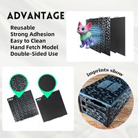 Pelat Baja Pegas PEO/PET 184x184mm yang Dapat Disesuaikan untuk Pencetakan 3D, Pelat Mini Bambu, Pilihan Logo/Ukuran/Film, Mudah Dilepas