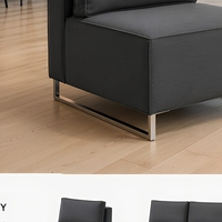 Canapé modulaire moderne en tissu, fauteuil de réception commercial pour hall d'hôtel