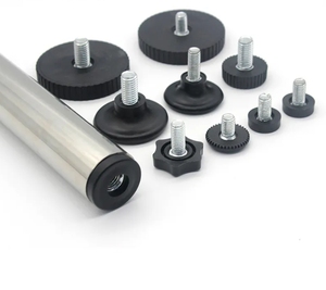 Vis à molette zinguée pour pieds réglables ou patins de meubles, vis filetée pour base de meuble, pied de nivellement pour glissière de meuble - Product Image 2