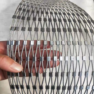 Valla de Nudo Fijo de Tejido Liso de Malla de Cuerda de Alambre de Acero Inoxidable Flexible para Uso Agrícola y Antiaves - Product Image 6