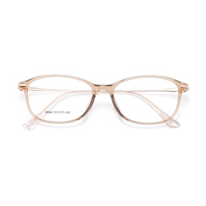 8094 Monturas de Gafas para Mujer con Aro Completo Grabado, Borde de 4mm de Ancho, Serie Color Té, Estilo Diosa con Cara Lisa - Product Image 1