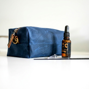 Wholesale <b>Mens</b> Canvas <b>Leather</b> Dopp Kit Custom Logo Waterproof Toiletry <b>Bag</b> Travel Shaving Cosmetic <b>Wash</b> Case LCTB-0004 - Product Image 1