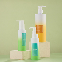 Flacon de lotion vide en PET recyclable de 120 ml, dégradé, avec pompe cylindrique de 24 mm, contenant en plastique pour soins du corps et du visage