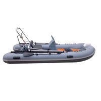 Haute vitesse en aluminium coque nervure 4.5m 15ft hypalon gonflable sauvetage plancher en aluminium rigide RIB bateau