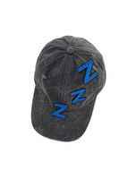 Casquette de baseball en jean délavé et brodé, style sportif vintage américain, effet usé, réglable, unisexe, tendance urbaine