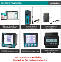 Compteur d'énergie programmable triphasé sans fil LoRa avec écran LCD, montage sur rail DIN, solutions IoT pour bâtiments intelligents, précision 0,5S, 8000A