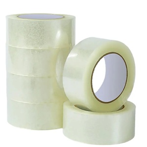 PangDa Super Clear Yellowish Beige Clear Color Bopp Packing <strong>Tape</strong> Jumbo Roll for Carton Sealing Transparent BOPP <strong>Tape</strong> Jumbo Roll - Product Image 2