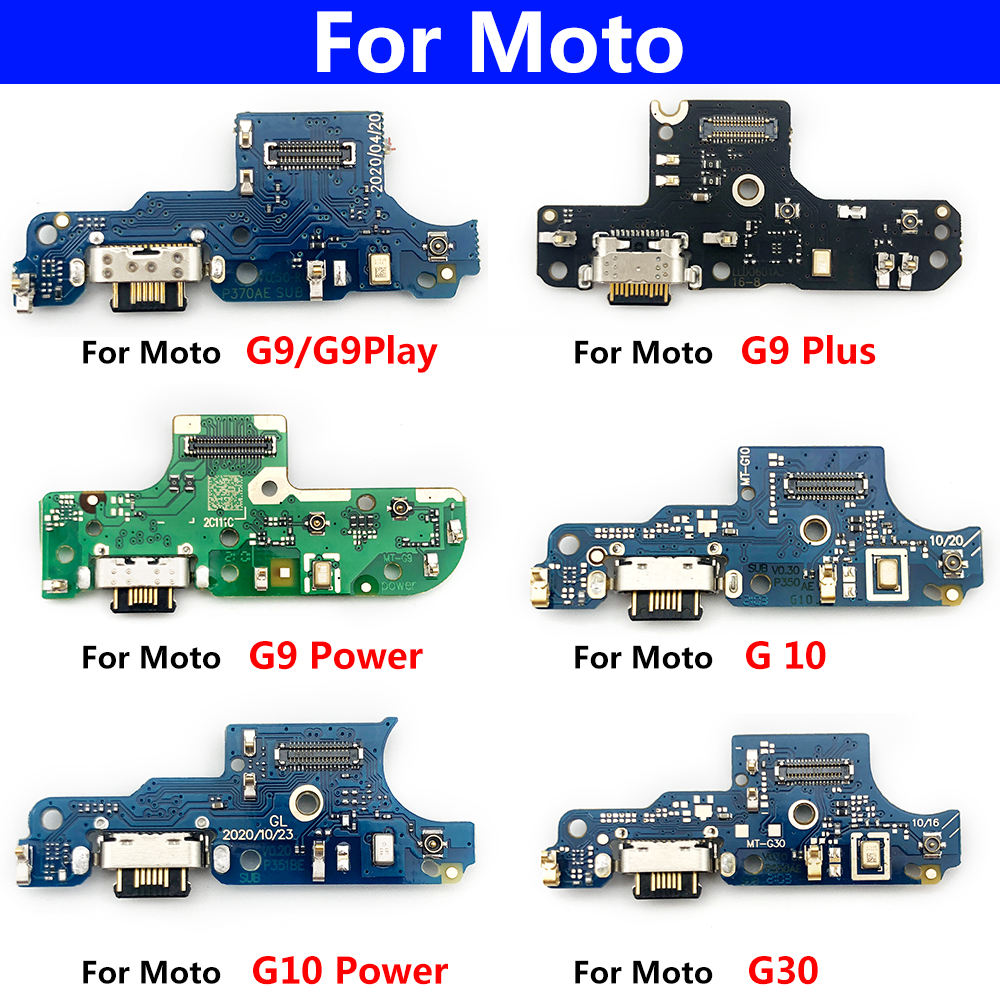 Kabel Flex Konektor Port Papan Pengisi Daya untuk Moto G Pro G9 Power G  Play G30 G10 E7 Power G9 Plus Placa De Carga Dock