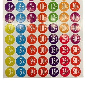 Étiquettes de prix rondes autocollantes en papier, impression numérique, durables, pour les entreprises, les achats, commande personnalisée disponible - Product Image 5