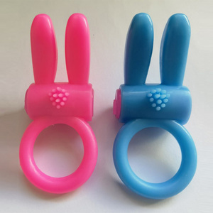 Anello Vibrante per Ritardo dell'Eiaculazione a Forma di Coniglio, Silicone+ABS Rosa, Co-Shock, Anelli per Clitoride e Pene, Giocattoli per Adulti per Coppie - Product Image 2