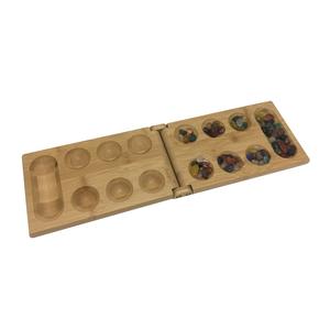 बांस तह <span class=keywords><strong>mancala</strong></span> लकड़ी के बोर्ड खेल - Product Image 3