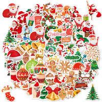 Autocollants adhésifs holographiques de Noël XINGYI de haute qualité, imprimés UV, imperméables, décorations de fêtes pour enfants