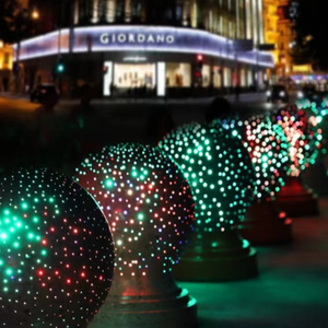 Fibra ottica sferica che emette luce per <span class=keywords><strong>auto</strong></span> che blocca la luce della sfera-trasmettono in calcestruzzo colonna luminosa in mattoni quadrati - Product Image 1