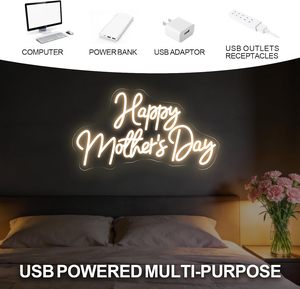 In Stock Happy Mother <strong>Day</strong> Neon Sign, Warm White LED Wall Light <strong>for</strong> Mother <strong>Day</strong> Led Neon Signs - Product Image 5