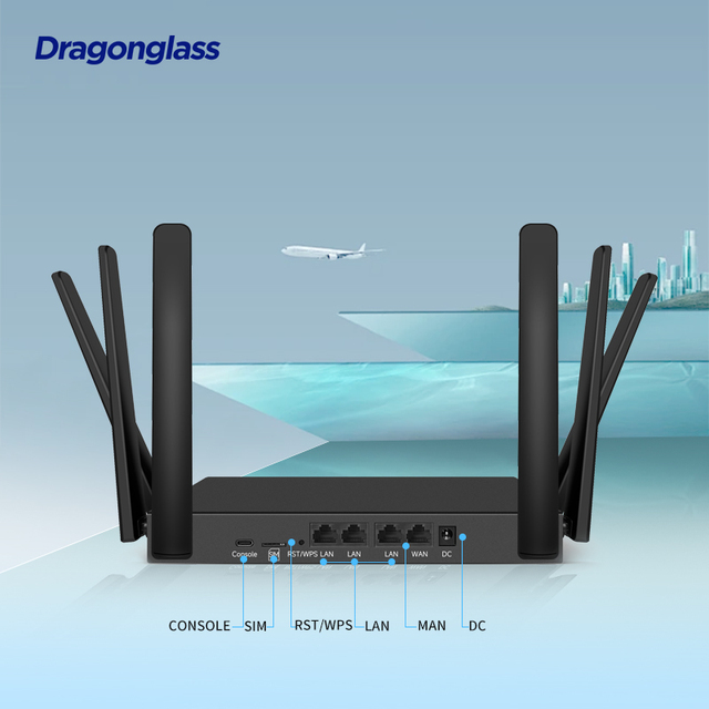 High Quality 6 Antennas 5G Dual Band Wireless AC1200M WIFI Router 3 LAN Ports High Performance CPE for Home Use 1 Year Warranty