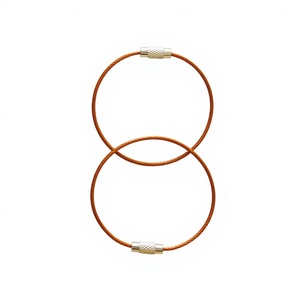 Yiwang พวงกุญแจเชือกลวดสแตนเลส150มม. สีส้ม - Product Image 4