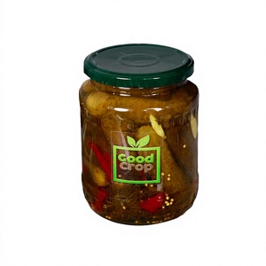 Cornichons de Concombre Premium en Pot en Verre de 370 ml, Concombre Salé Traditionnel Européen, Conservé au Vinaigre, Saveur Salée, Qualité Export - Product Image 1