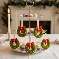 Mini couronne de Noël, petite décoration suspendue pour arbre de Noël
