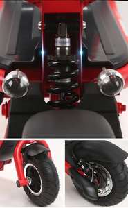 Patinete eléctrico plegable con cesta para padres, <span class=keywords><strong>scooter</strong></span> con asiento para bebé, 400w, para adulto, <span class=keywords><strong>precio</strong></span> de fábrica - Product Image 3