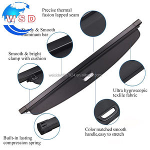 Cubierta de carga de coche de equipaje retráctil de obturador para <span class=keywords><strong>Audi</strong></span> <span class=keywords><strong>Q5</strong></span> 2018-2024 Carrier Partition Shield cubierta de carga de maletero trasero - Product Image 3