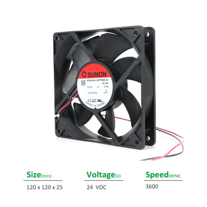 พัดลมระบายความร้อนแบบแกน SUNON PMD2412PTB3-A (2).GN ขนาด 120x120x25 มม. 24VDC 280mA 6.7W 3600RPM 120CFM แบบลูกปืน สำหรับตู้ - Product Image 2