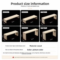 Ensemble de 3 supports de présentation en bois de pin naturel en forme de U à plusieurs niveaux pour comptoir, collection de parfums et cosmétiques, présentoir en bois