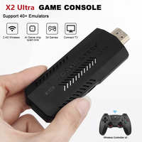 Émulateurs intégrés, plus de 40 000 jeux rétro, 2,4 GHz, mémoire 128 Go, consoles de jeux vidéo X2 Ultra Game Stick, console de jeux rétro