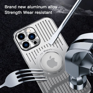 Étui de téléphone magnétique antichoc en alliage d'aluminium à dissipation thermique adapté aux iPhone 12, 13, 14, 15, 16, 17 - Product Image 4