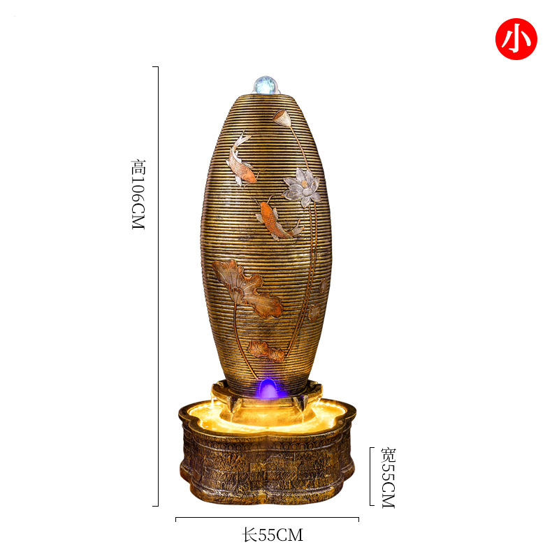Diseño de pez, tamaño pequeño, dorado: 55*55*106CM
