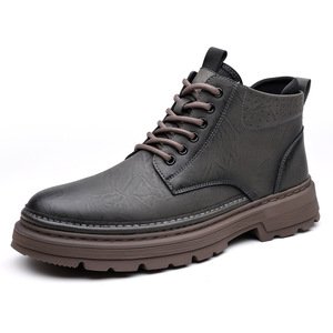 รองเท้าบูทมาร์ตินบุขนสำหรับผู้ชาย ฤดูใบไม้ร่วง ฤดูหนาว พื้นหนา อุ่นสบาย เหมาะสำหรับใส่ทำงานลำลอง - Product Image 5