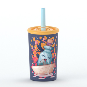 <span class=keywords><strong>2026</strong></span> Novo Copo Térmico Portátil Simples com Padrão de Folhas e Design Reto para Bebidas Quentes e Chá com Leite - Product Image 5