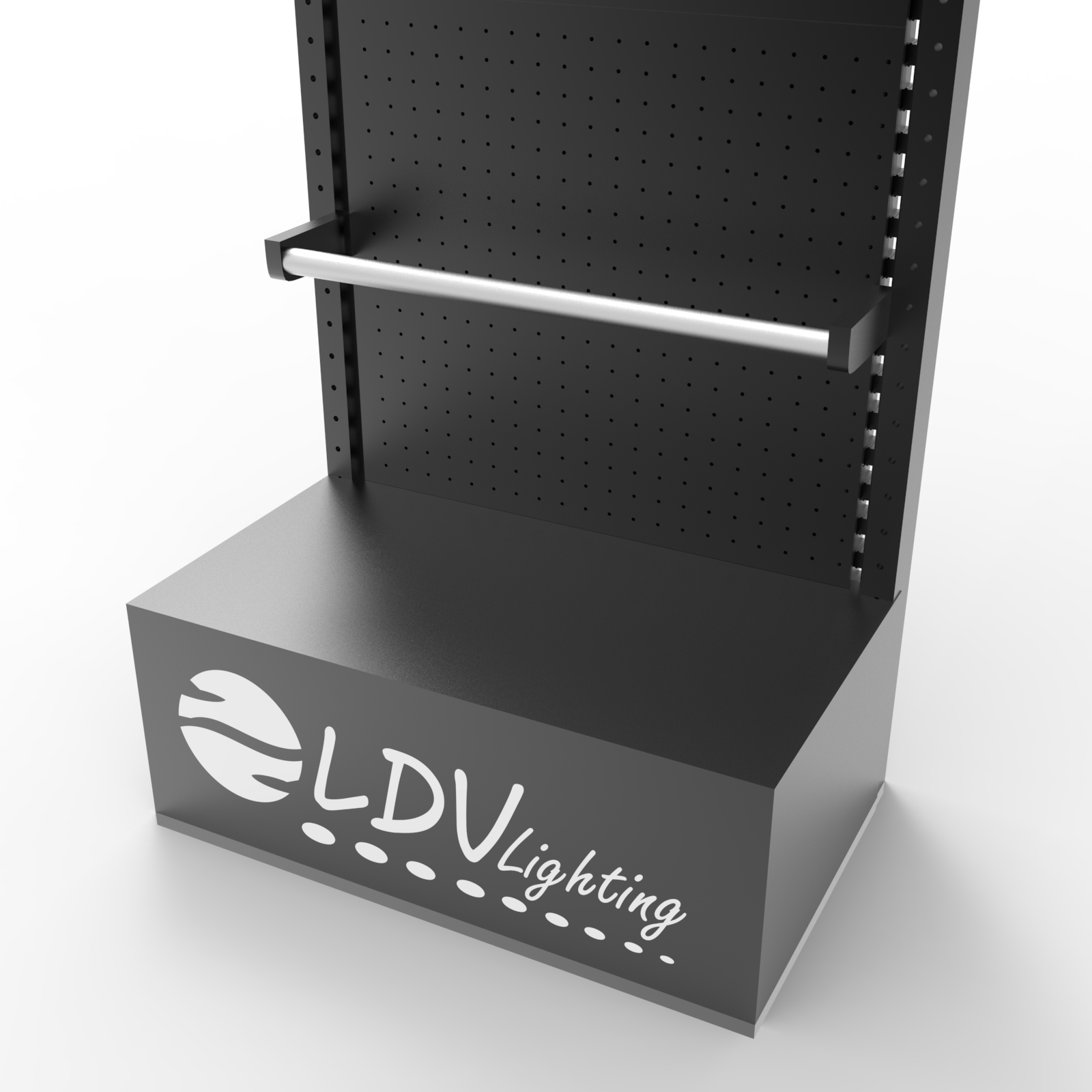 Apache Modern Customizable Heavy Duty Double-Sided Perforated Metal Display Stand Powder Coating for Store Supermarket Shelves — view 4