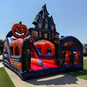 Circuito de Obstáculos Inflable Comercial para Halloween, Casa de Brinco Inflable, Combo Hupfburg para Eventos al Aire Libre, Festivales, Carnavales - Product Image 4