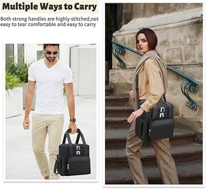 Sac à <span class=keywords><strong>déjeuner</strong></span> isotherme et boîte à lunch pour hommes - Sac à <span class=keywords><strong>déjeuner</strong></span> réutilisable à double compartiment pour femmes, sac isotherme souple extensible et étanche - Product Image 3